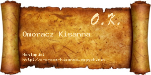 Omoracz Kisanna névjegykártya